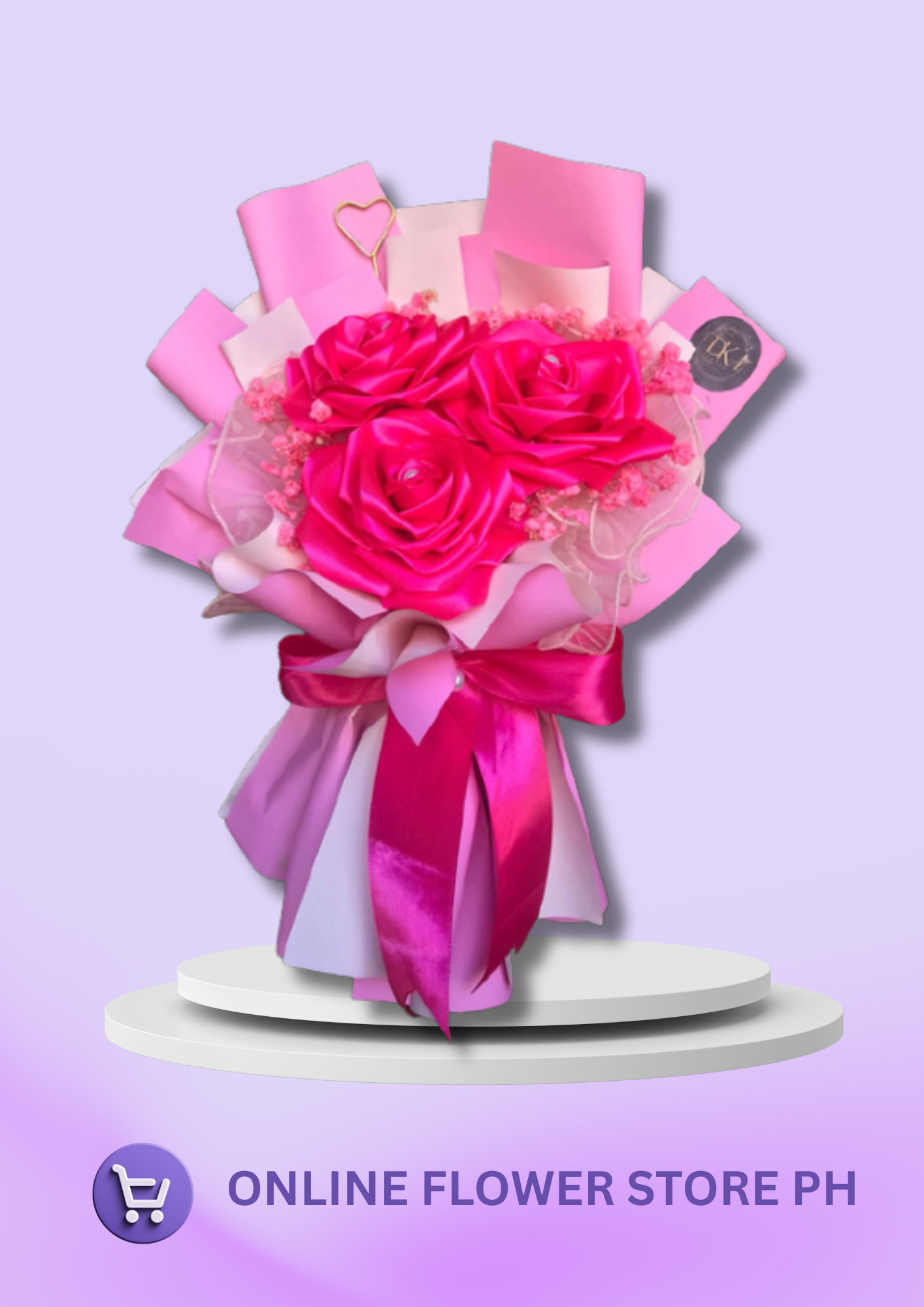 (Pre-Order) Satin Bliss Bouquet-3 flowers