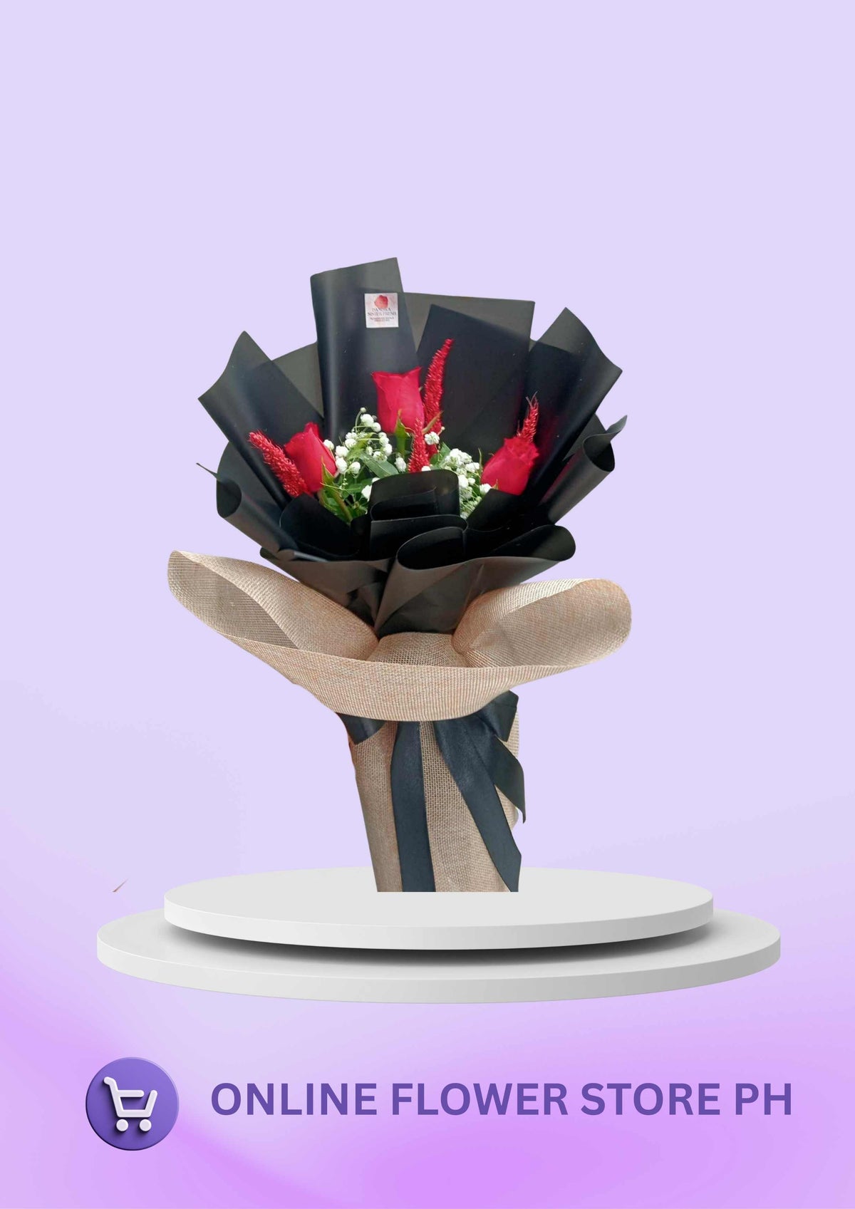 3 STEMS RED ROSES