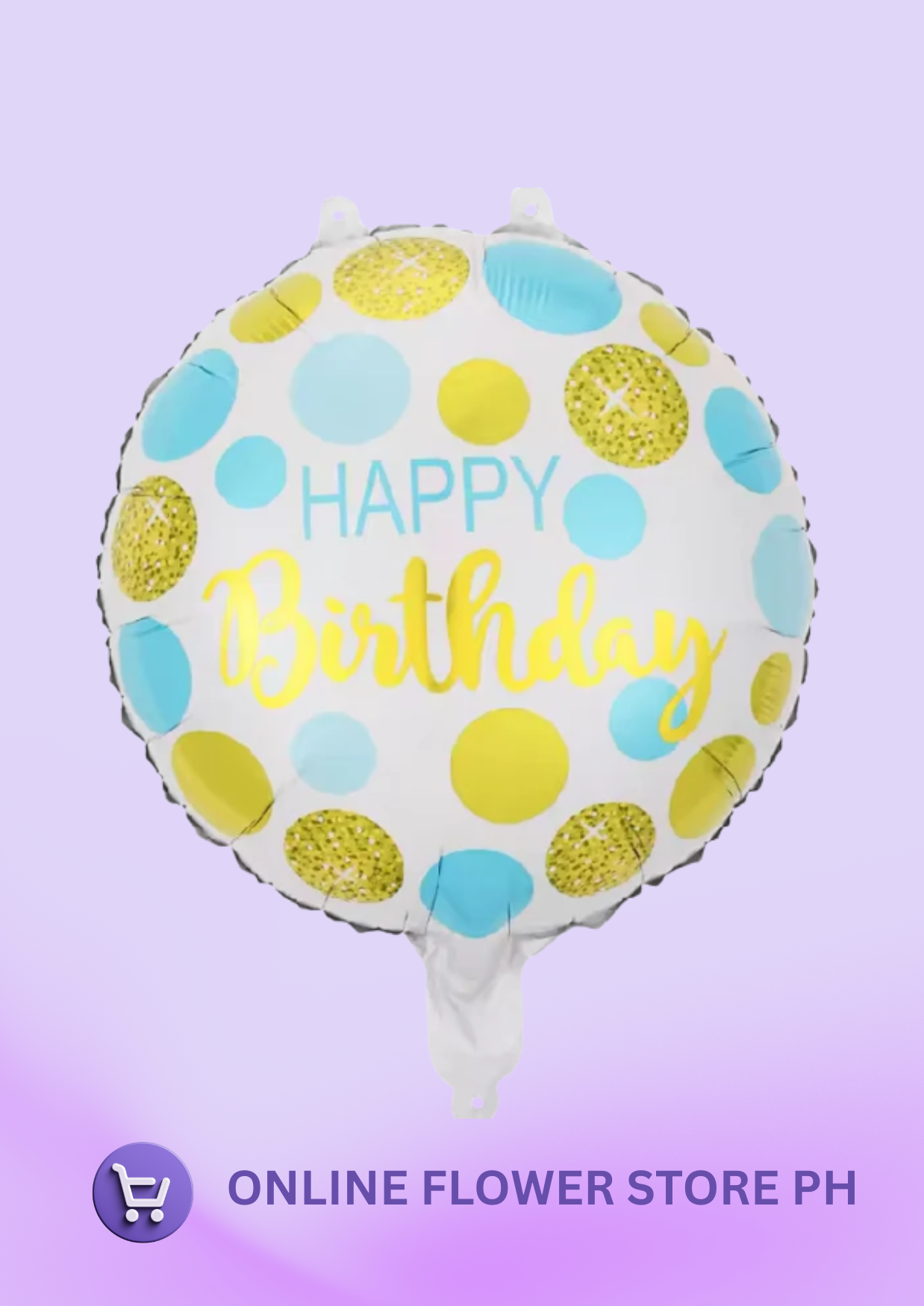 Happy birthday 🔵 blue foil balloon