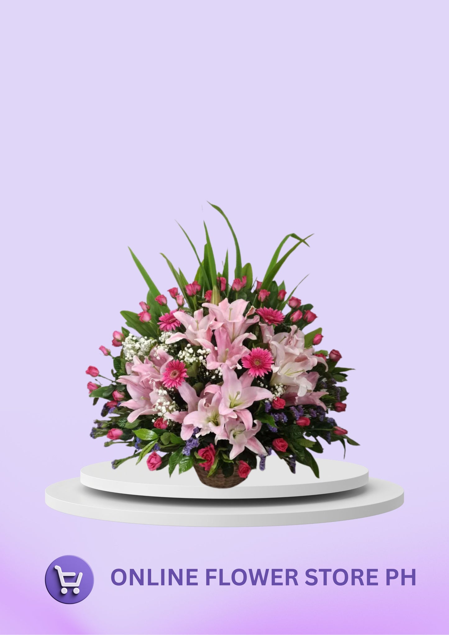 PINK CENTER PIECE FLOWER ARRANGEMENT