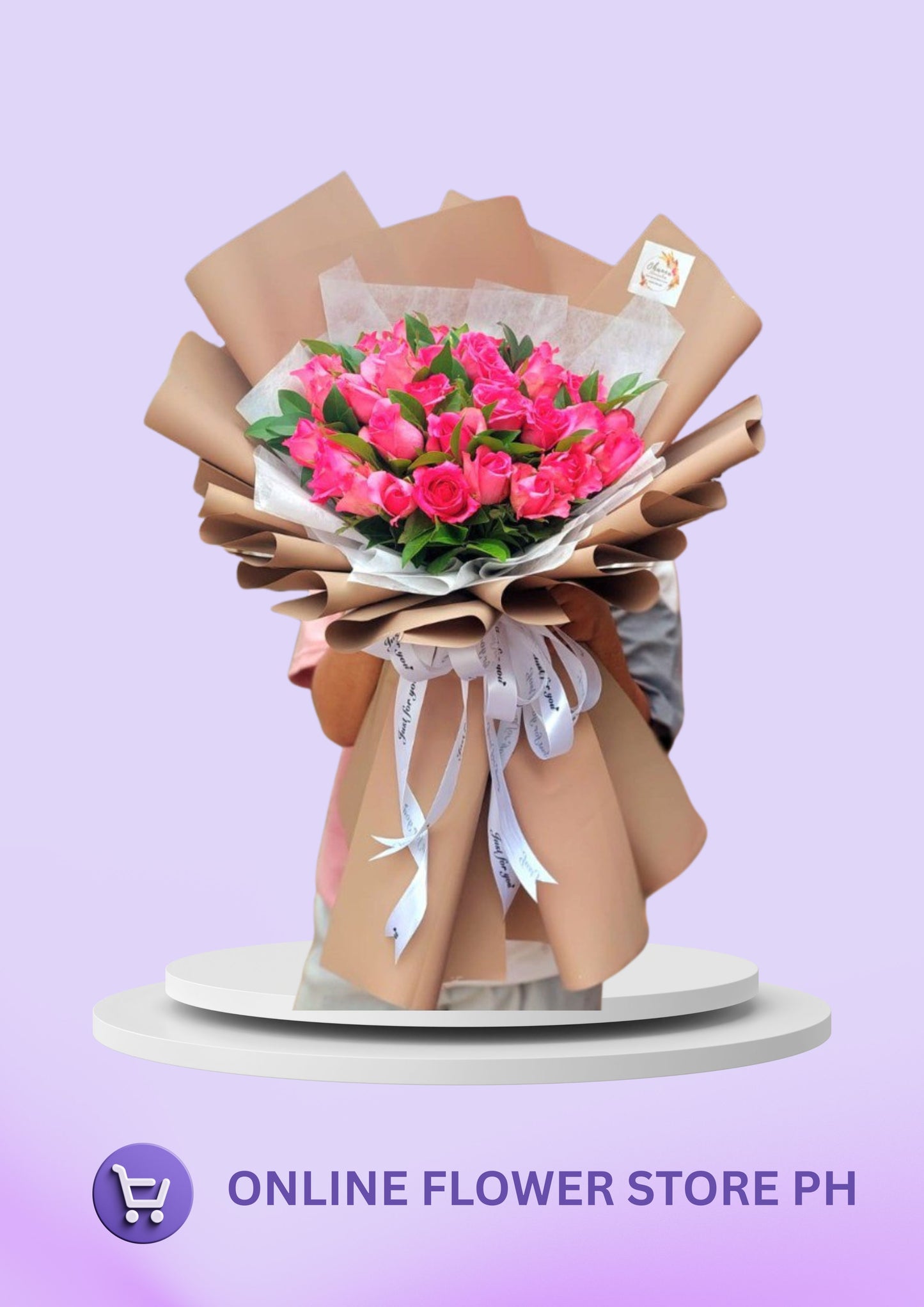 BU- Fuschia Radiant Roses Bouquet