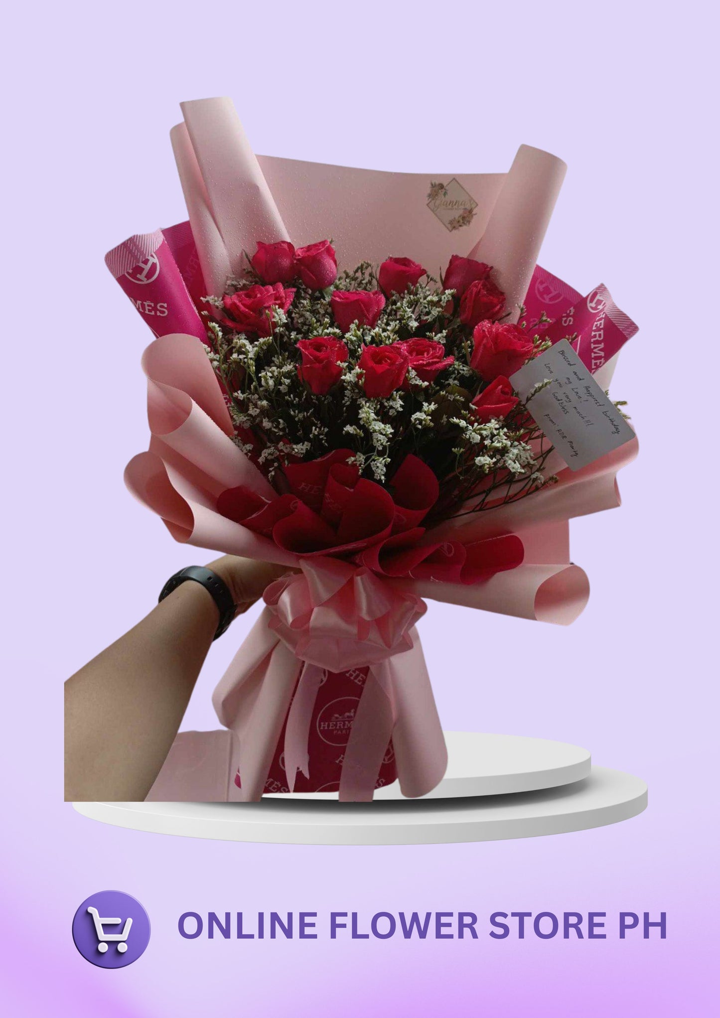 Z- 1 DOZEN FUSCHIA PINK BOUQUET