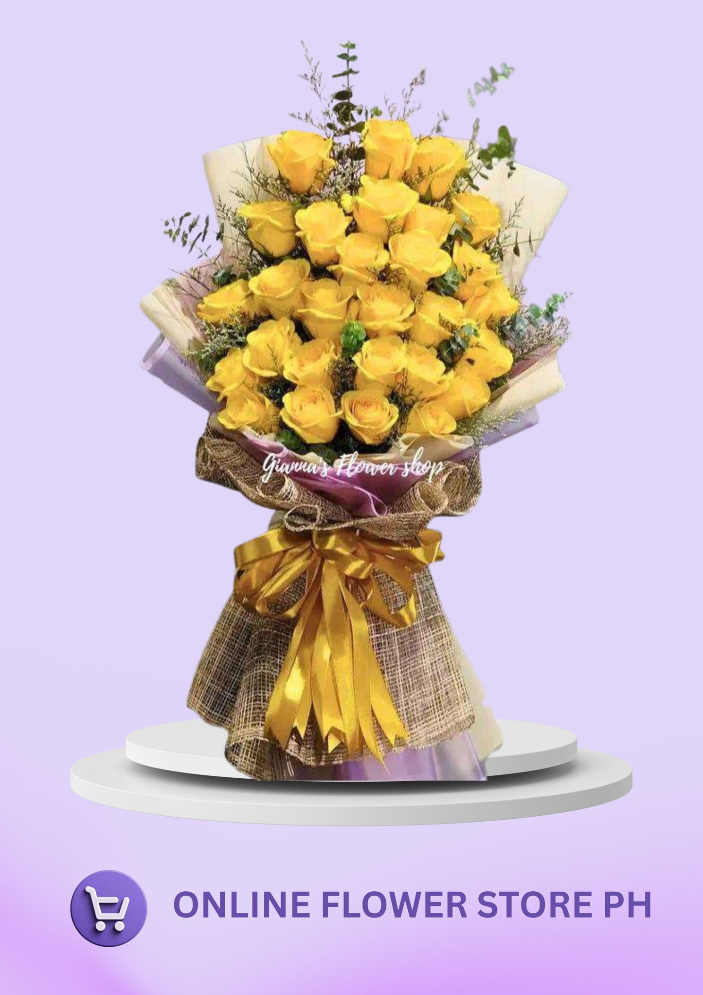 Z- 2 DOZEN IMPORTED YELLOW ROSES BOUQUET