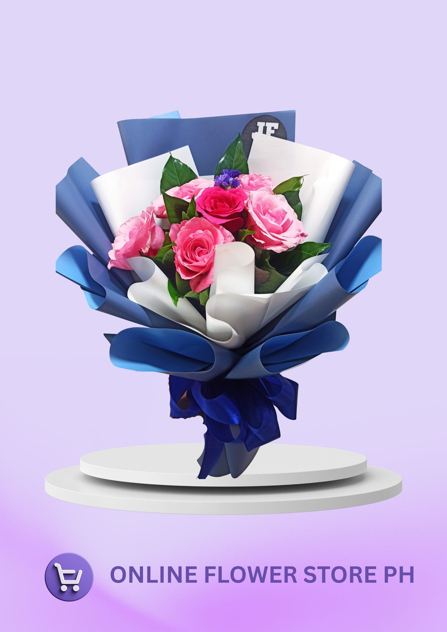 D- Sweet Six Pink Roses Bouquet