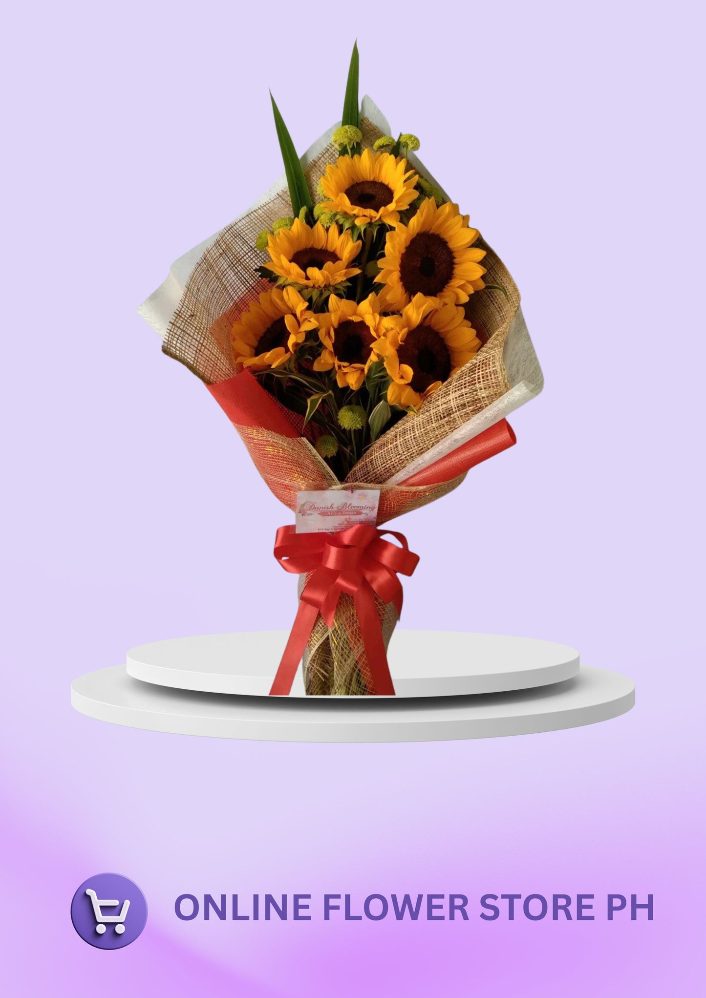 BI- Golden Sunshine Sunflower Bouquet