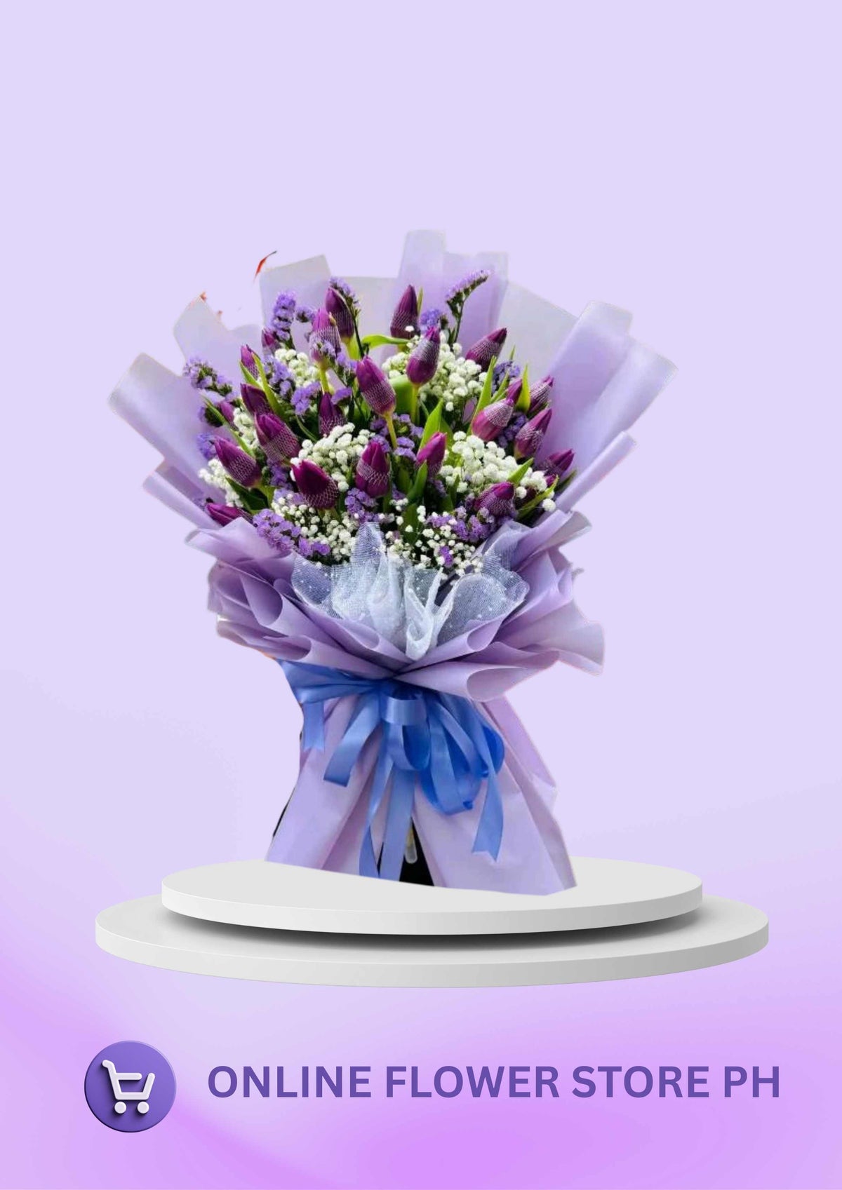 24 Purple Tulips