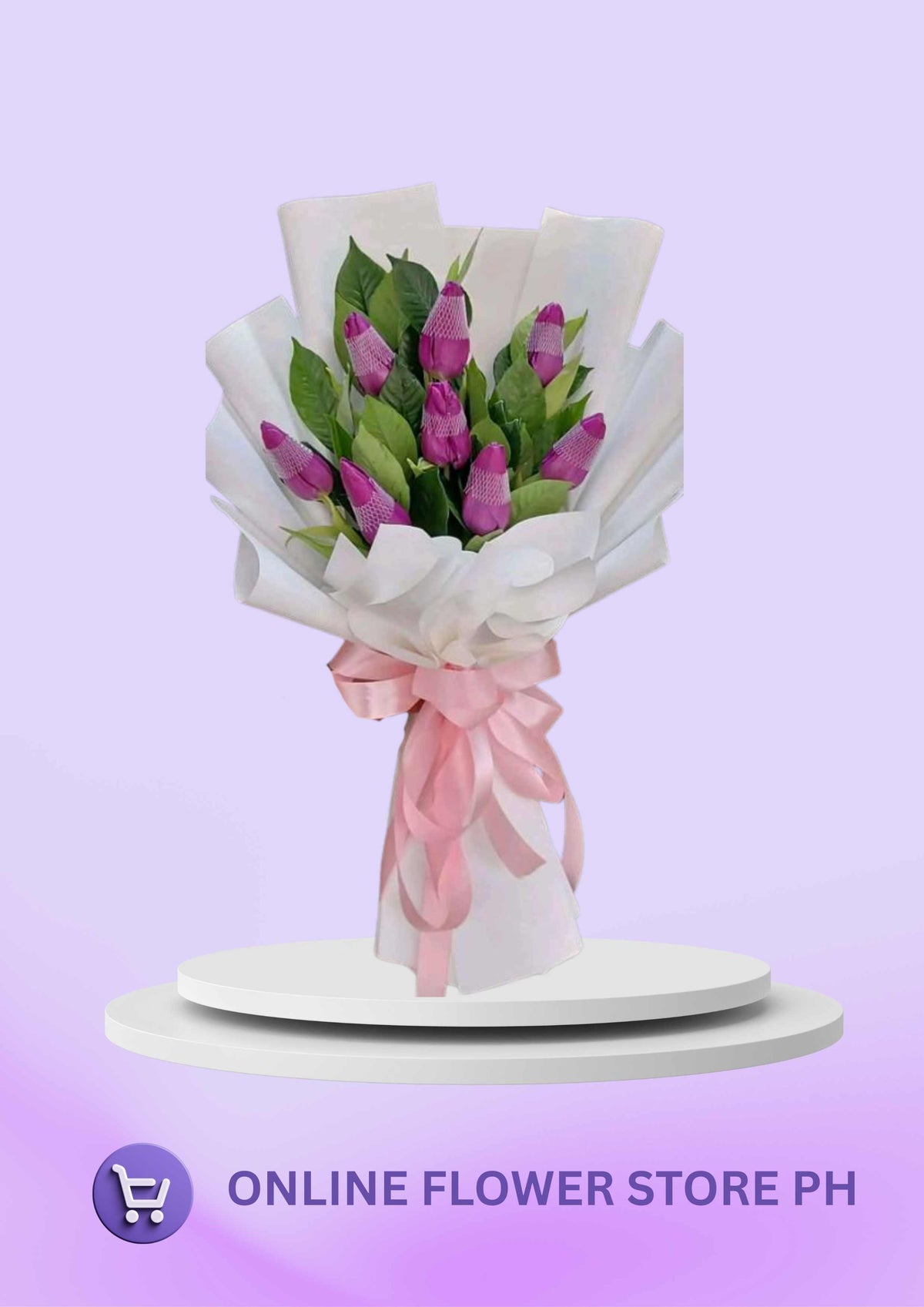 8 tulips Purple