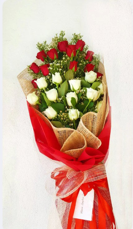 2 dozen - Red & White Bliss