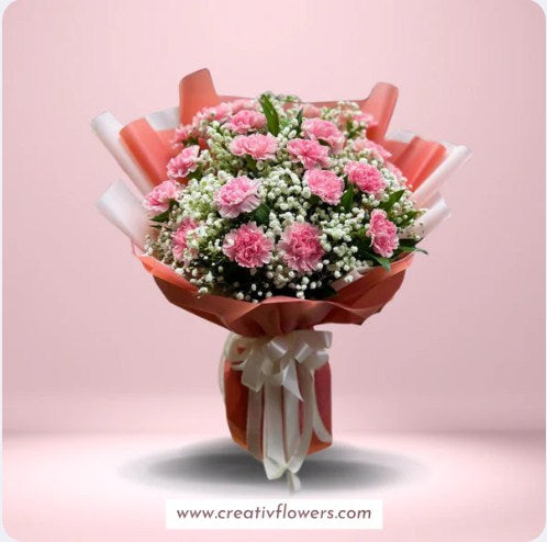Carnation – Overflowing Pink Bouquet