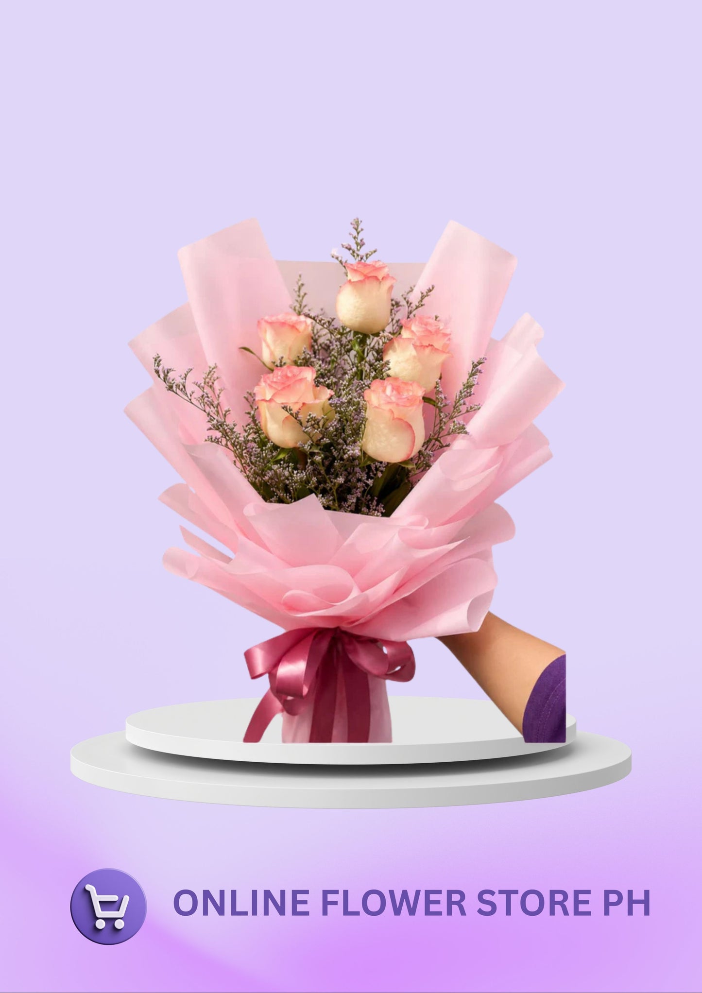 5-6 stems blushy fine