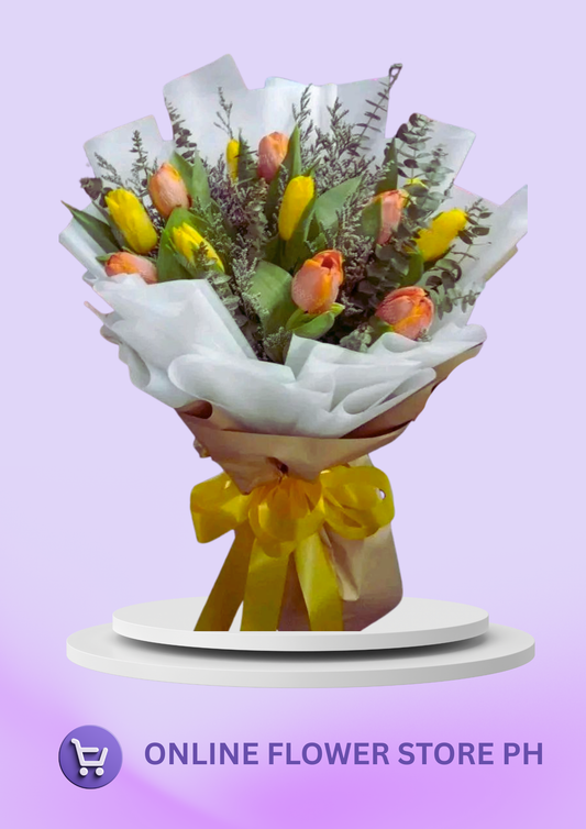 Golden Sunrise – 12 Tulips