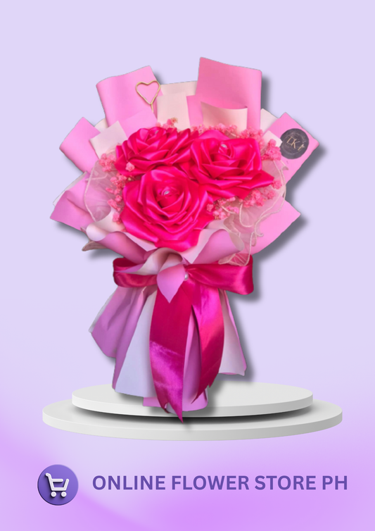 (Pre-Order) Satin Bliss Bouquet-3 flowers