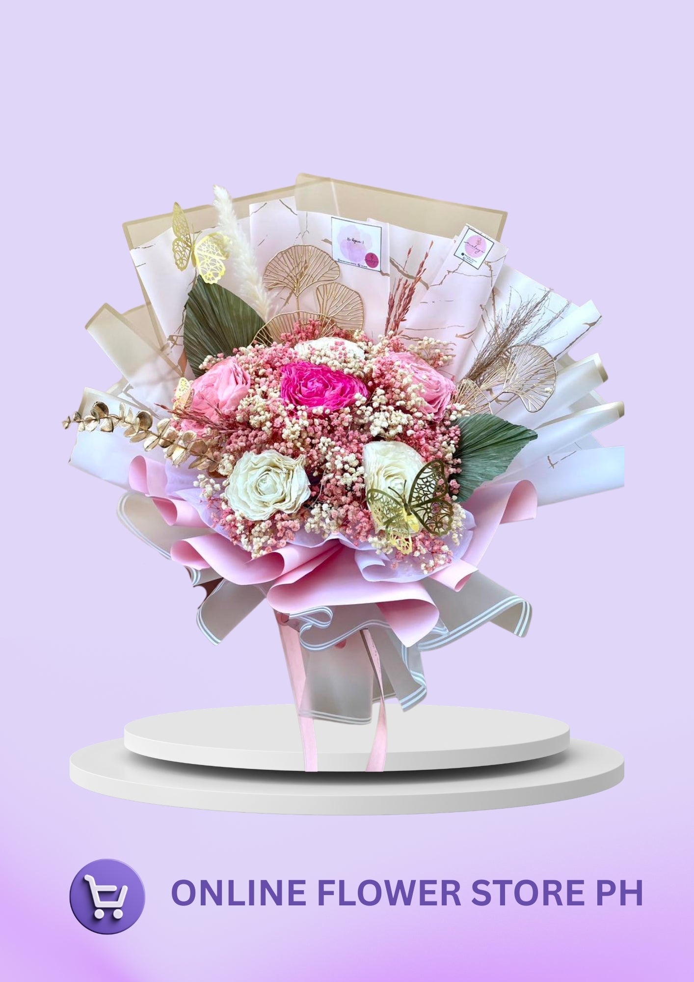6PC Fossilized Rose Bouquet