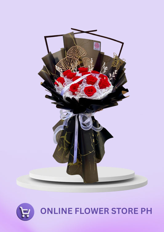 12PC Preserved Rose Bouquet