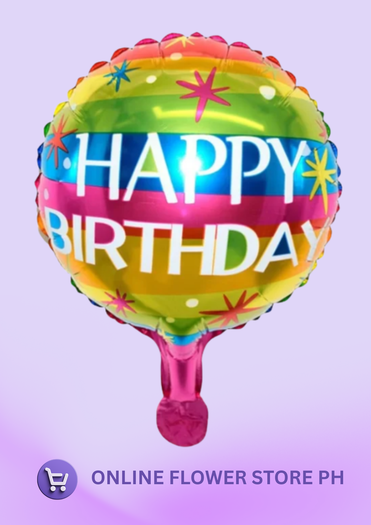 10 inch Vibrant Birthday foil balloon