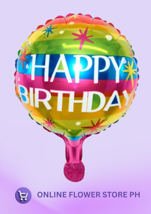 10 inch Vibrant Birthday foil balloon