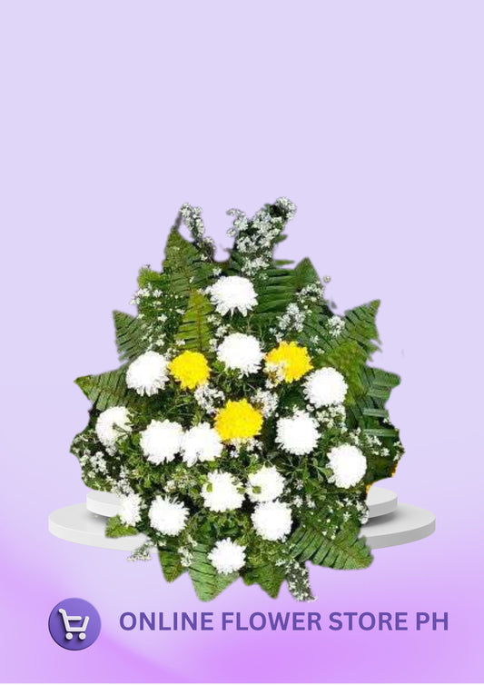 PEACEFUL GARDEN TRIBUTE ( Fresh ) - Funeral Basket