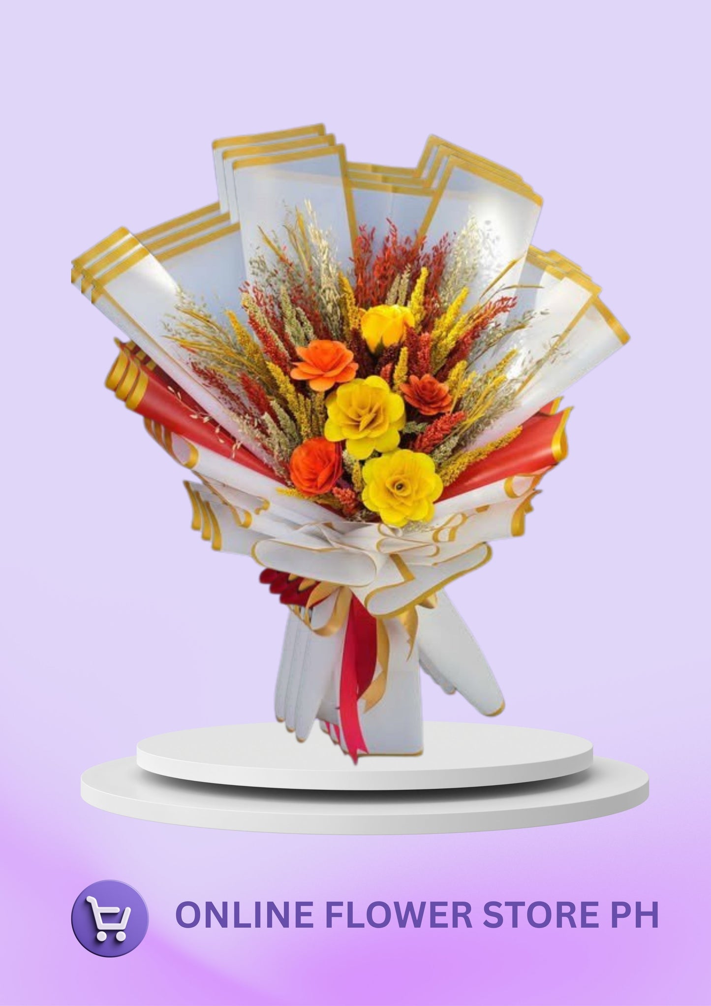 CB-6 stems orange & yellow flora (Dried)
