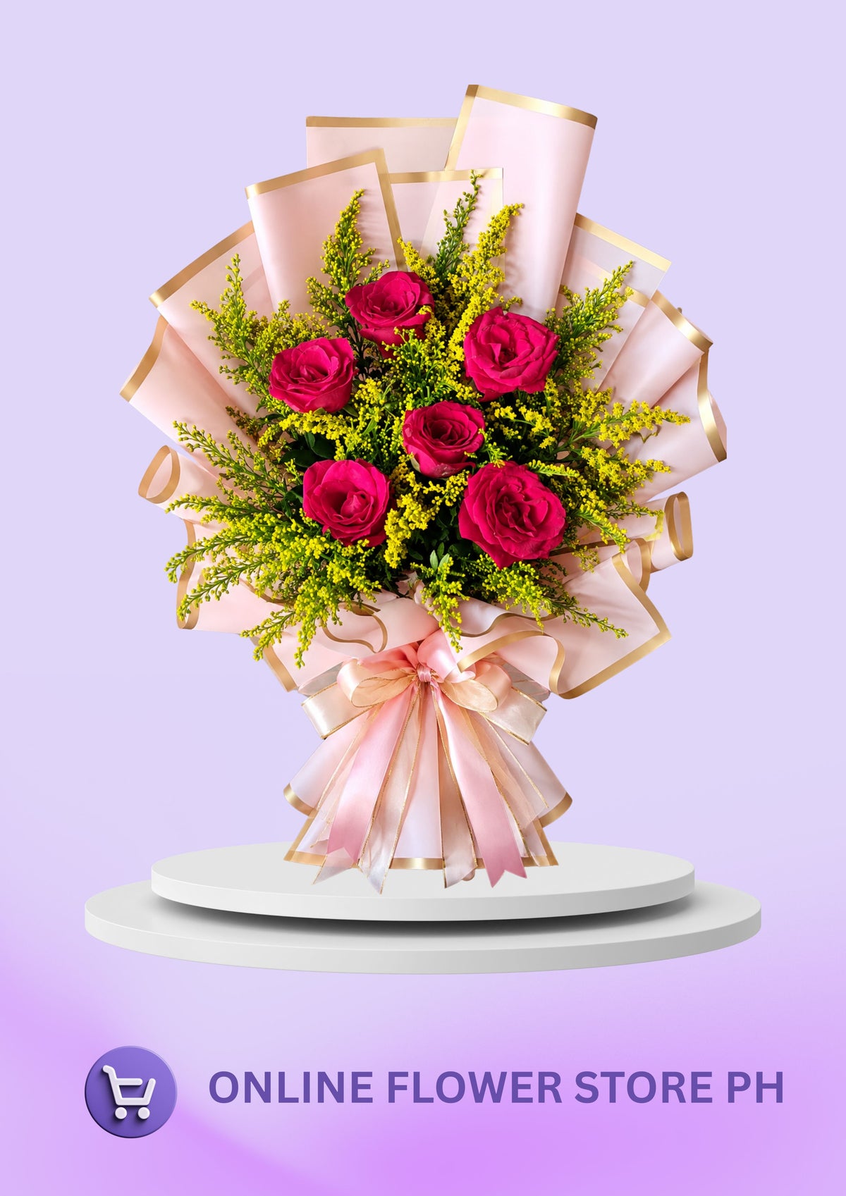 ROSÉ GOLDEN MUSE ( fresh ) - 6 Stems