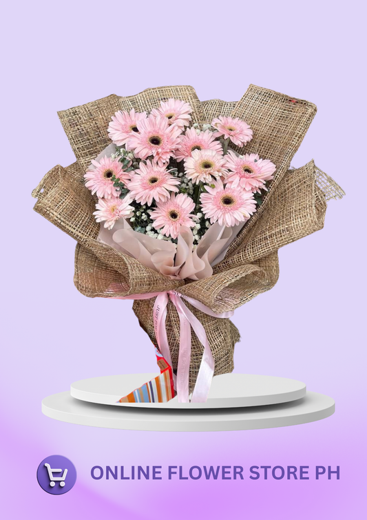 Country Bloom – 12 Gerbera Bouquet