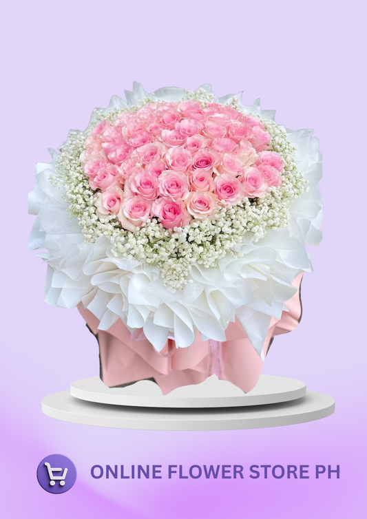 Blushing Grandeur – 50 Roses