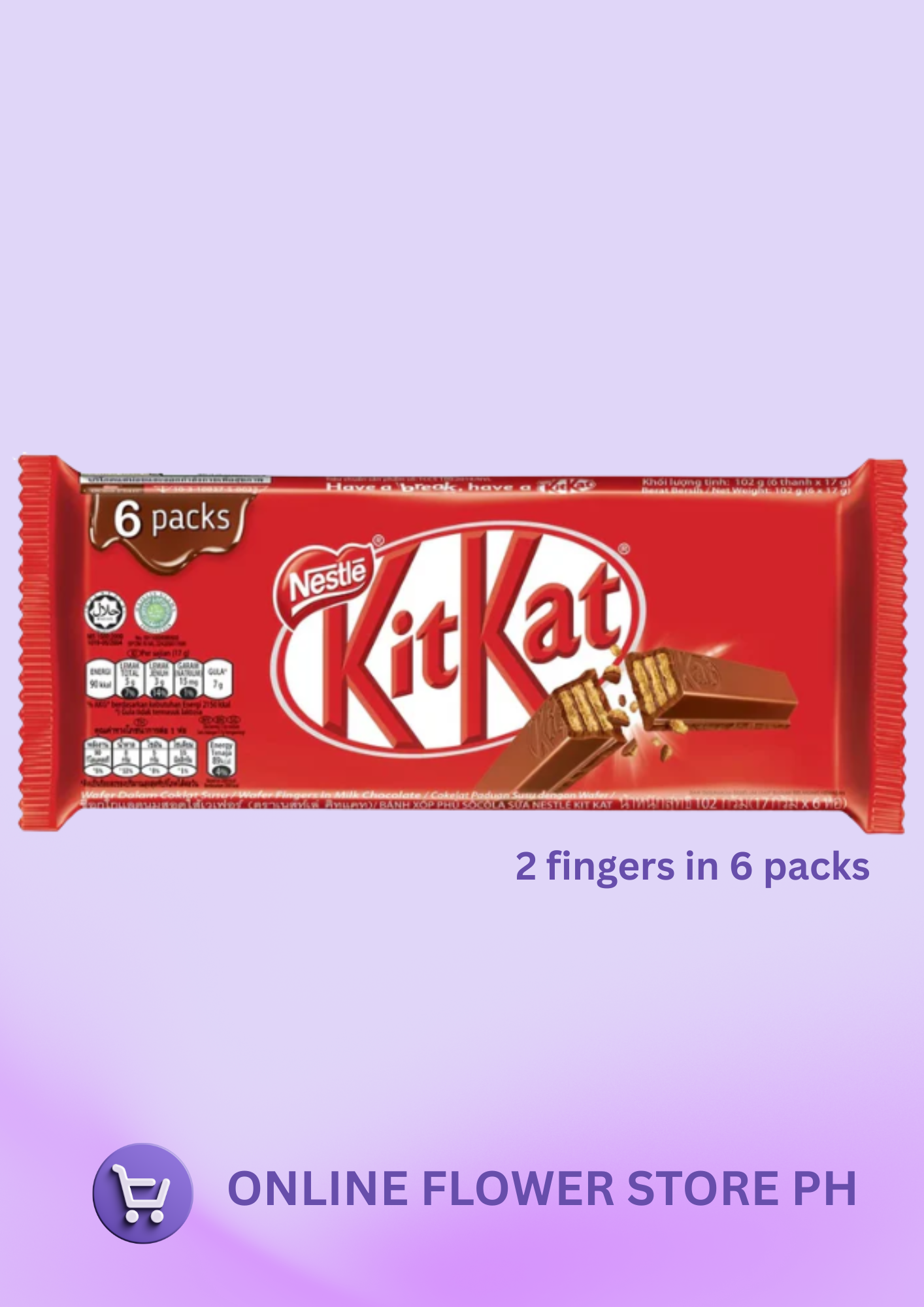 KITKAT Milk Chocolate 2-finger in 6-Pack