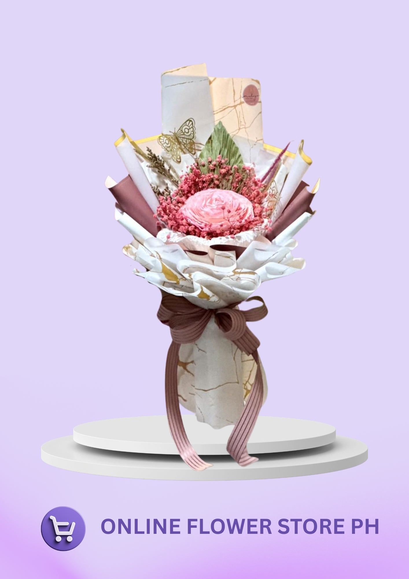 1PC Fossilized Rose Bouquet