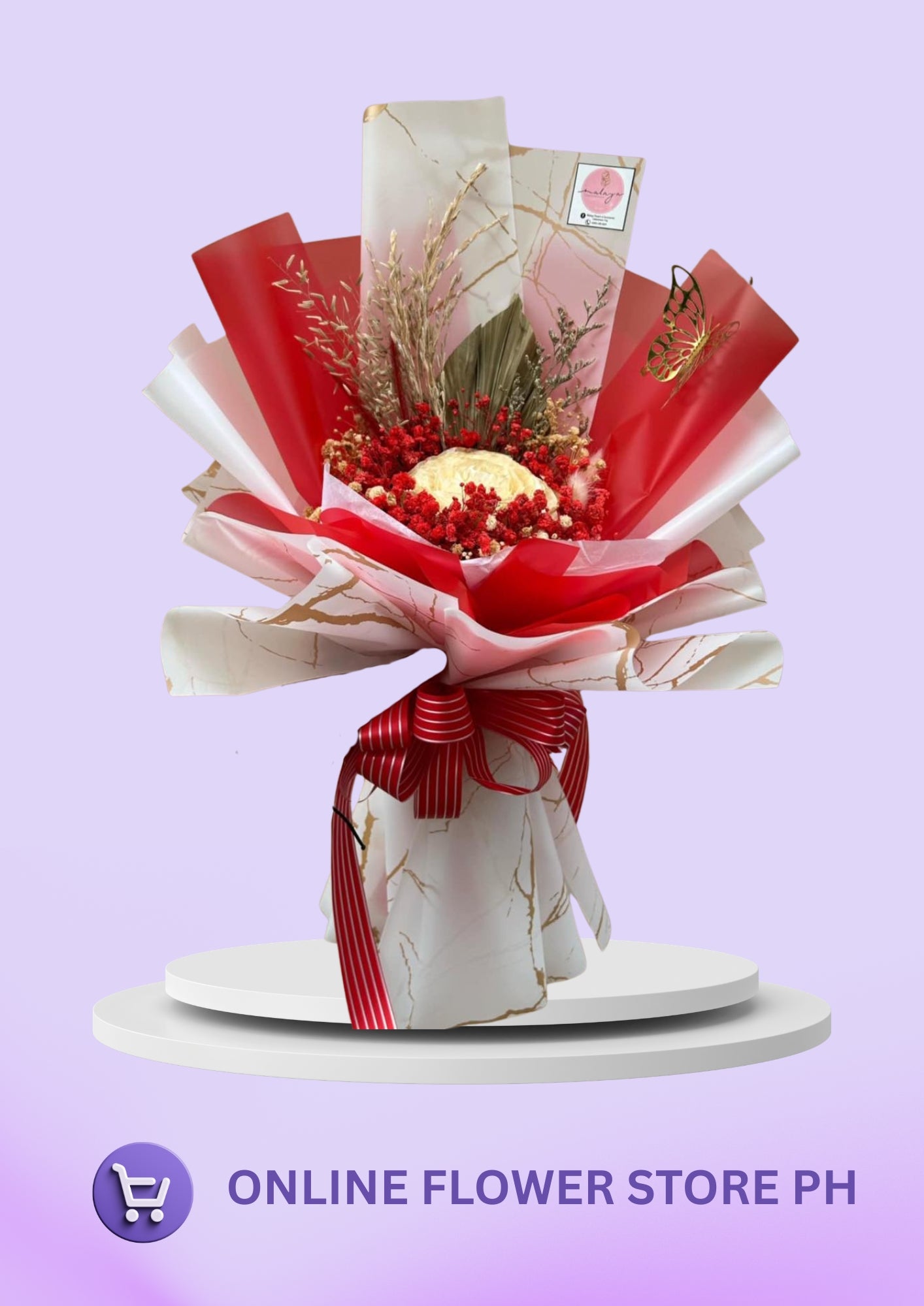1PC Fossilized Rose Bouquet