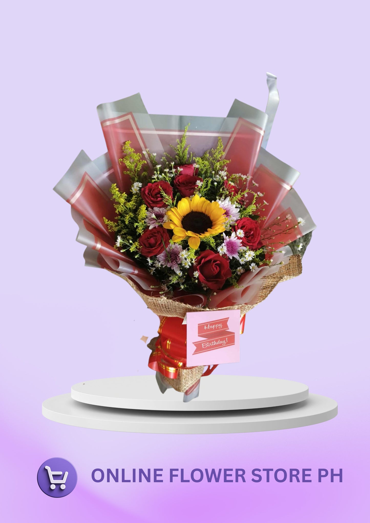 B- Crimson Sunshine Bouquet