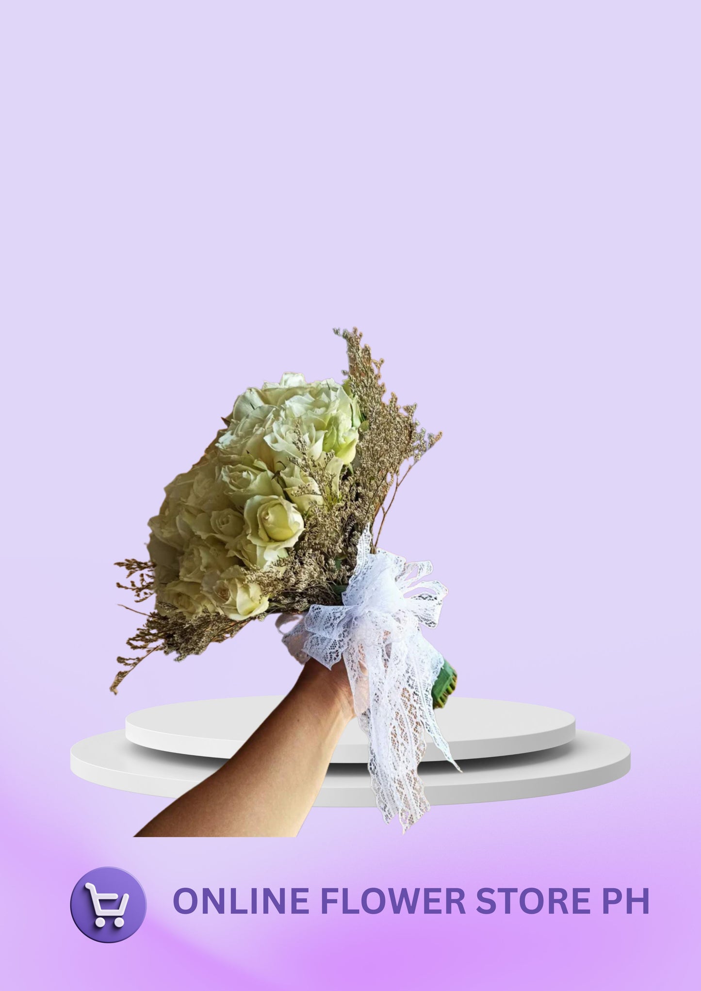 Bridal Bouquet - White and Dried