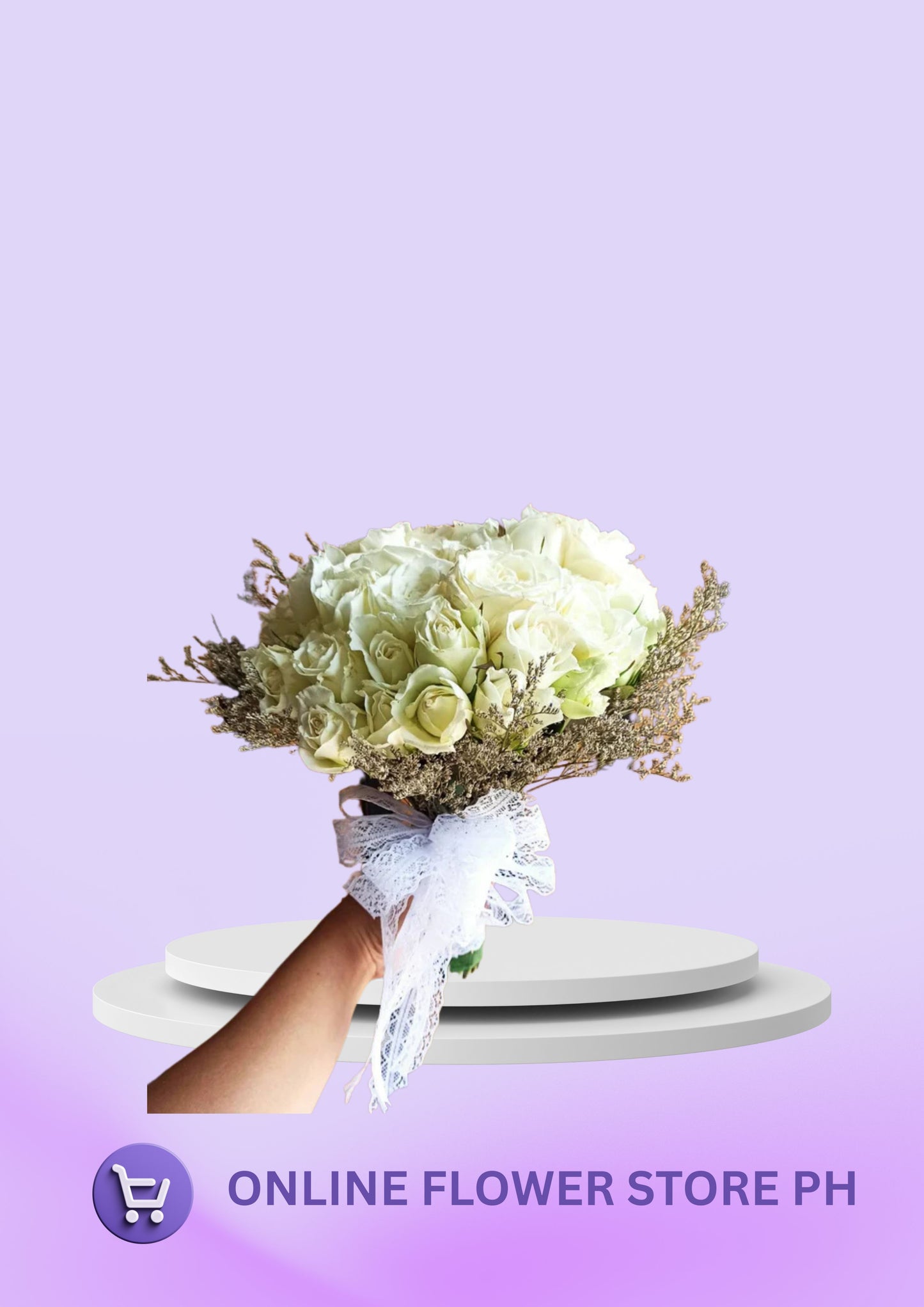 Bridal Bouquet - White and Dried