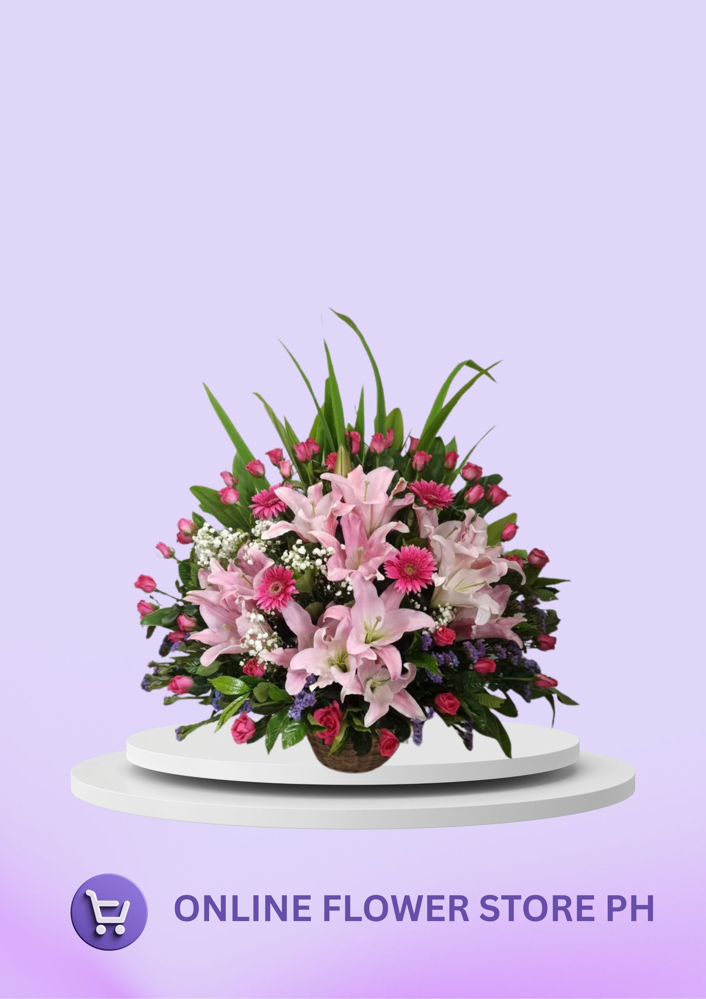 PINK CENTER PIECE FLOWER ARRANGEMENT