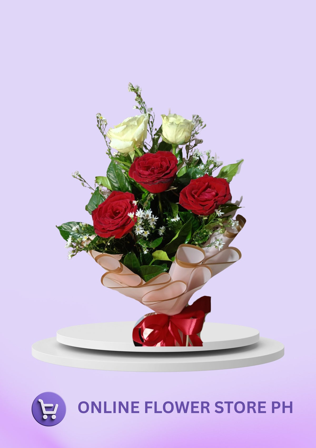 B- 3 stem Red Roses
