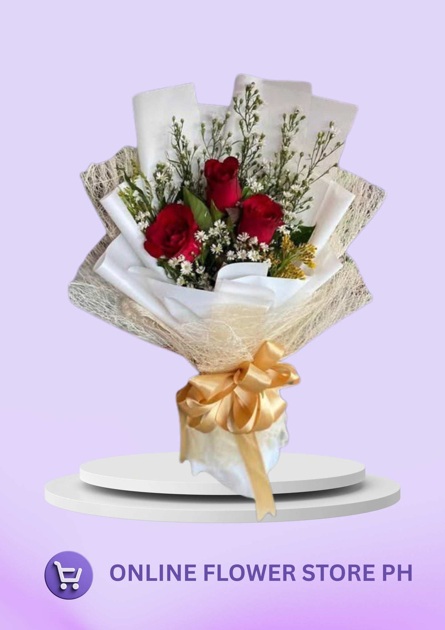 BI-“Three Little Loves Rose Bouquet”