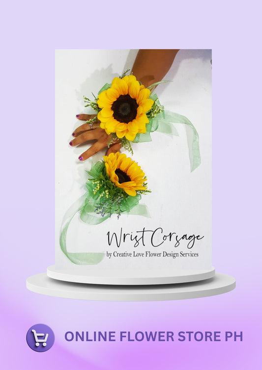 Wrist Corsage - Bloomy sunflower sold per piece