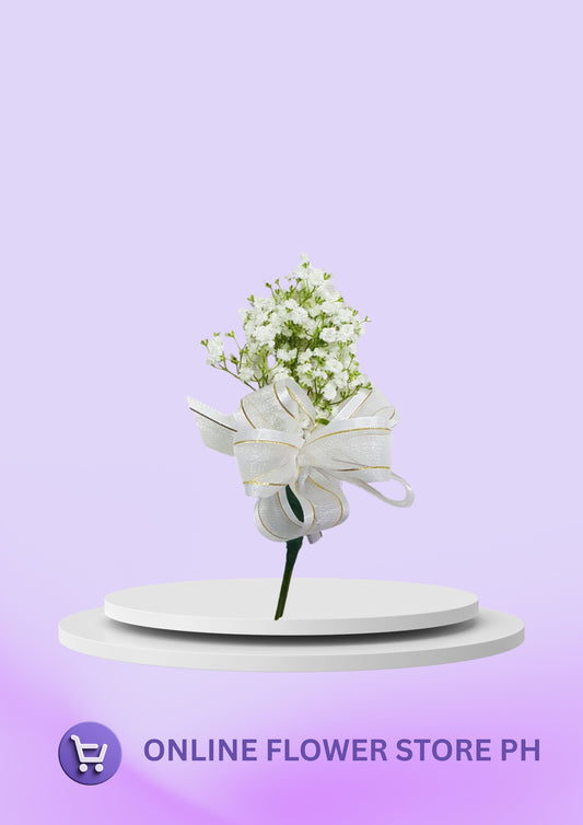 Babys breath Boutonniere