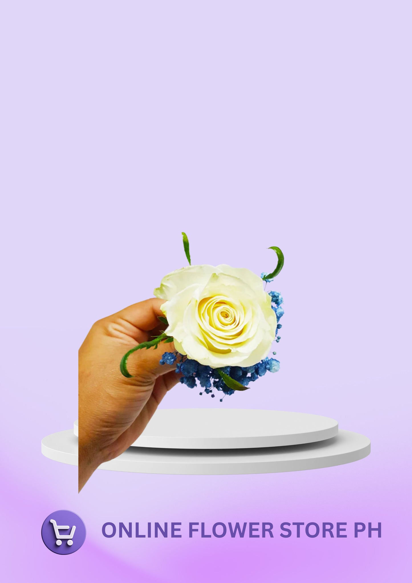 White Groom Boutonniere