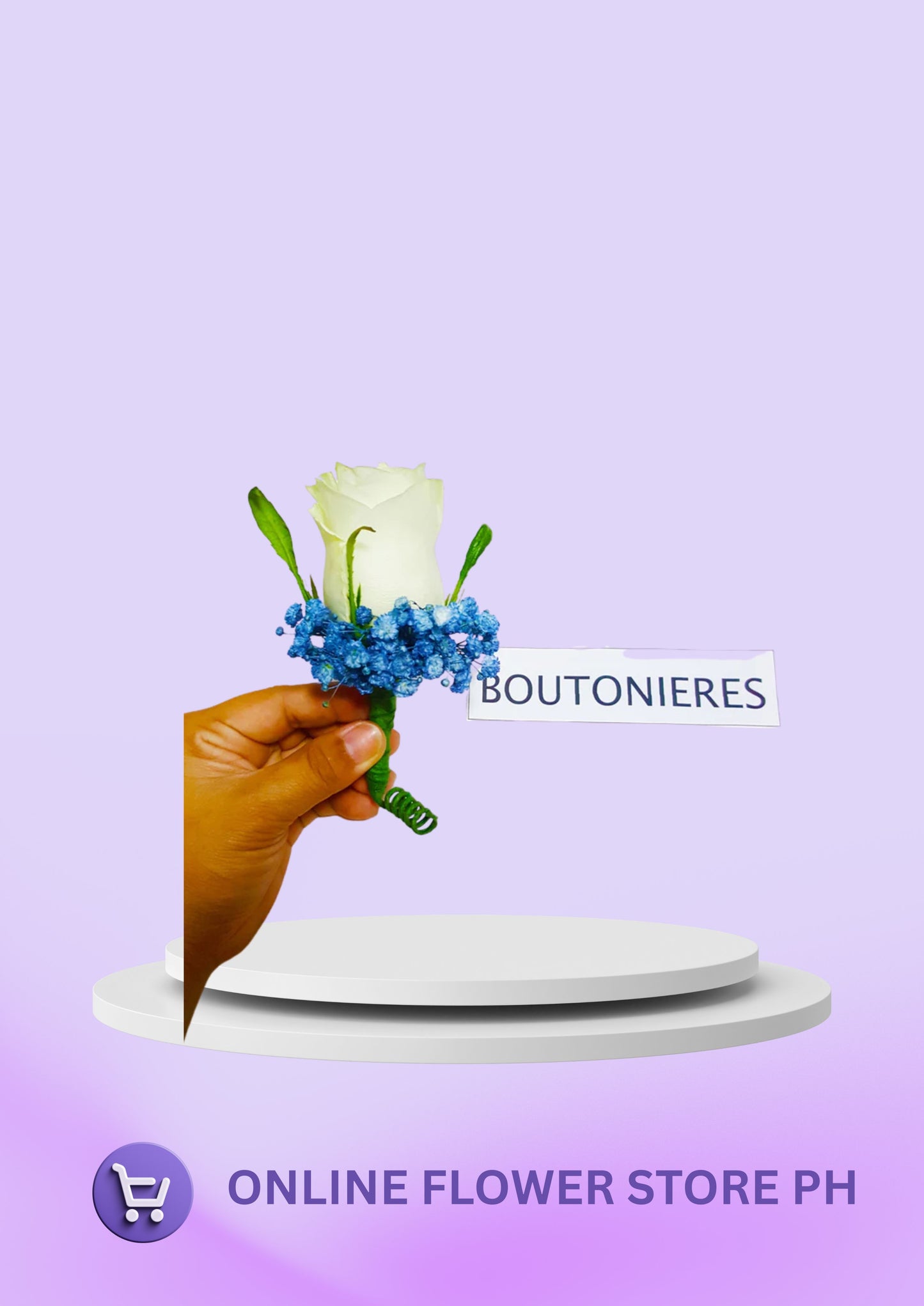 White Groom Boutonniere