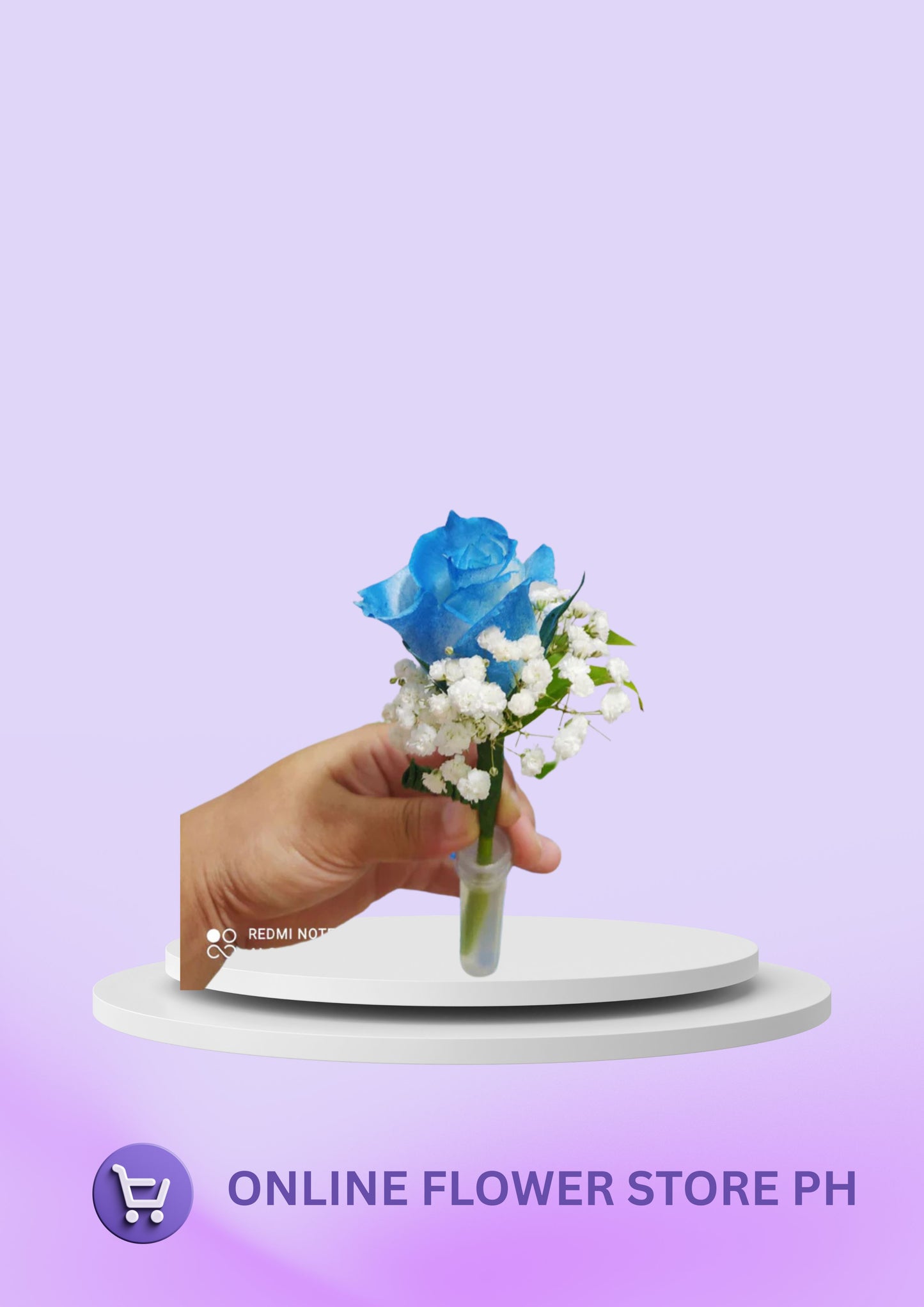 Blue spray rose Boutonniere