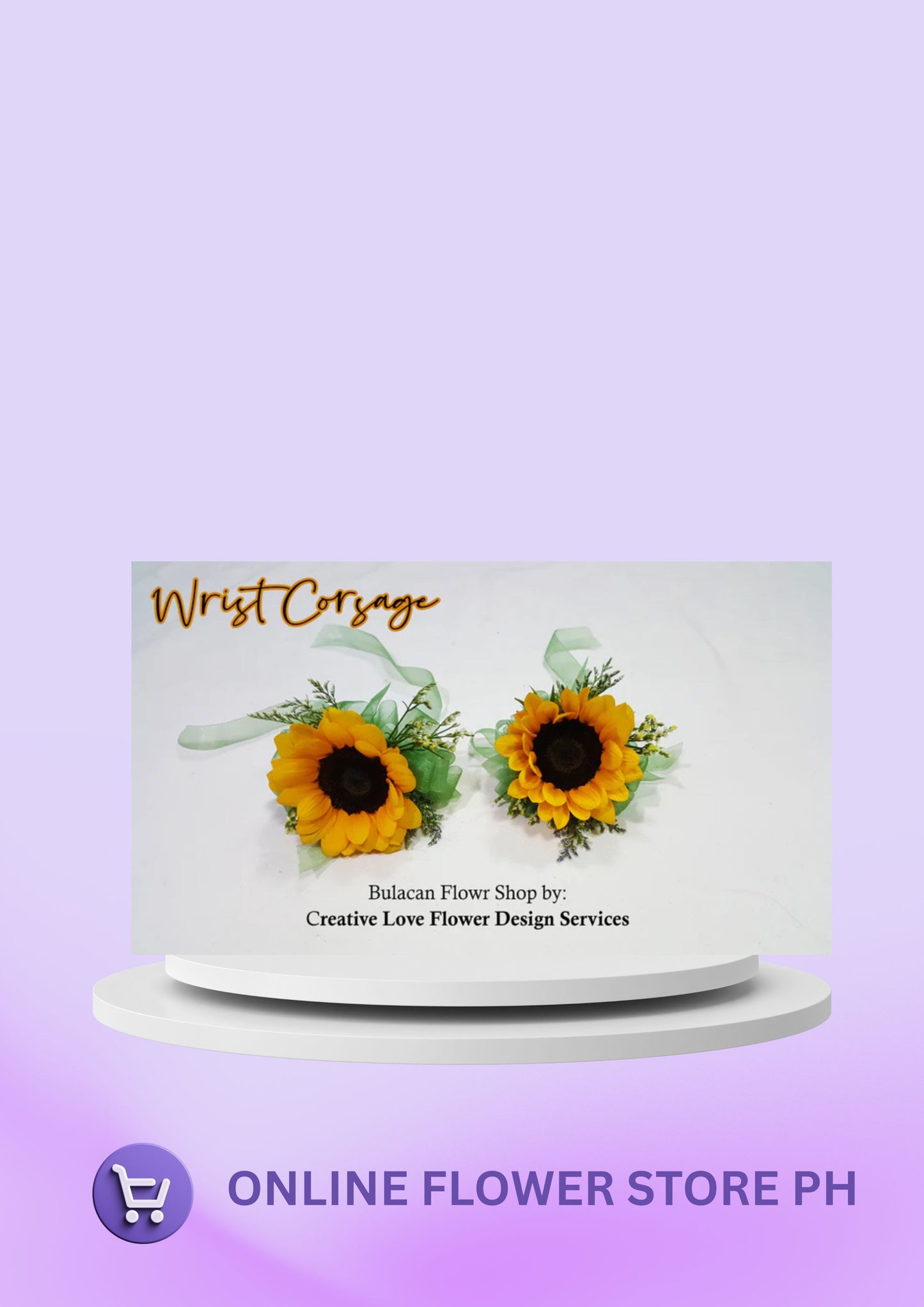 Wrist Corsage - Bloomy sunflower sold per piece