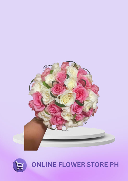 Bridal Bouquet - Lara pink and white