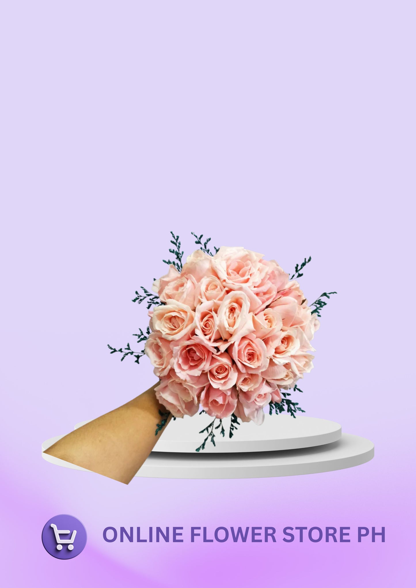 Peach Accent Bridal Bouquet