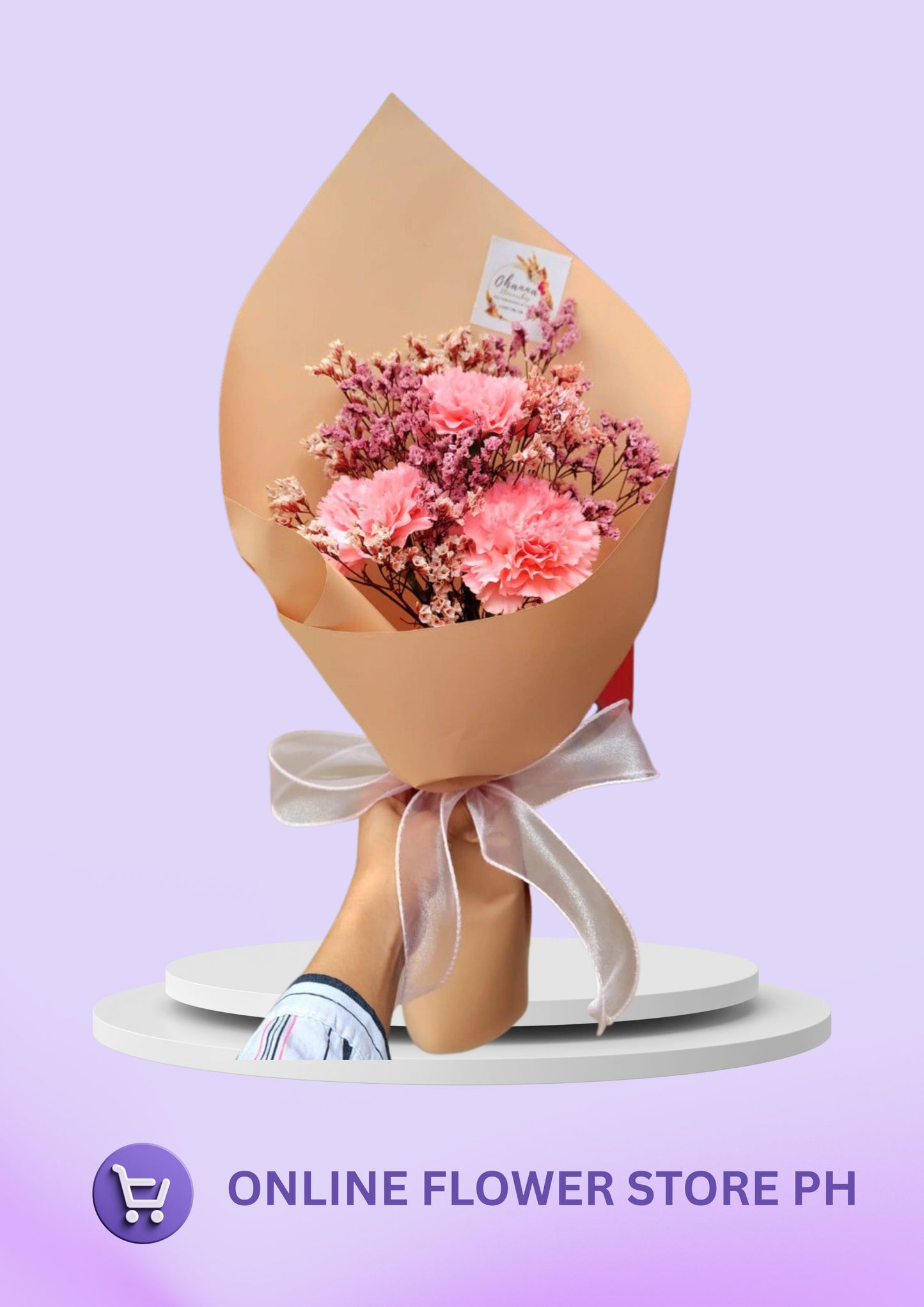 BU-“Sweet Elegance Carnation Bouquet”