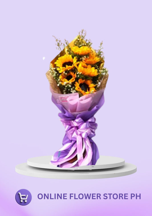 Sunny Delight – 6 Sunflowers Bouquet
