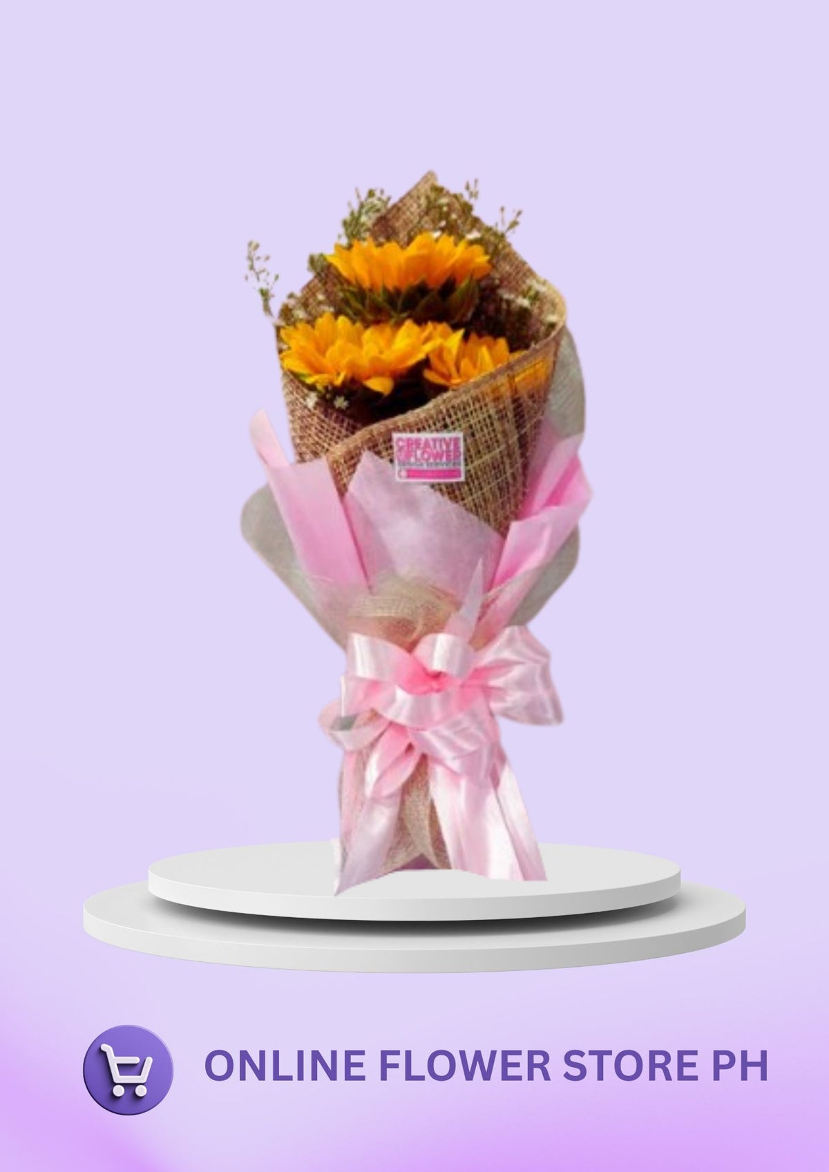 Sunflower - 3 Pink Hascade