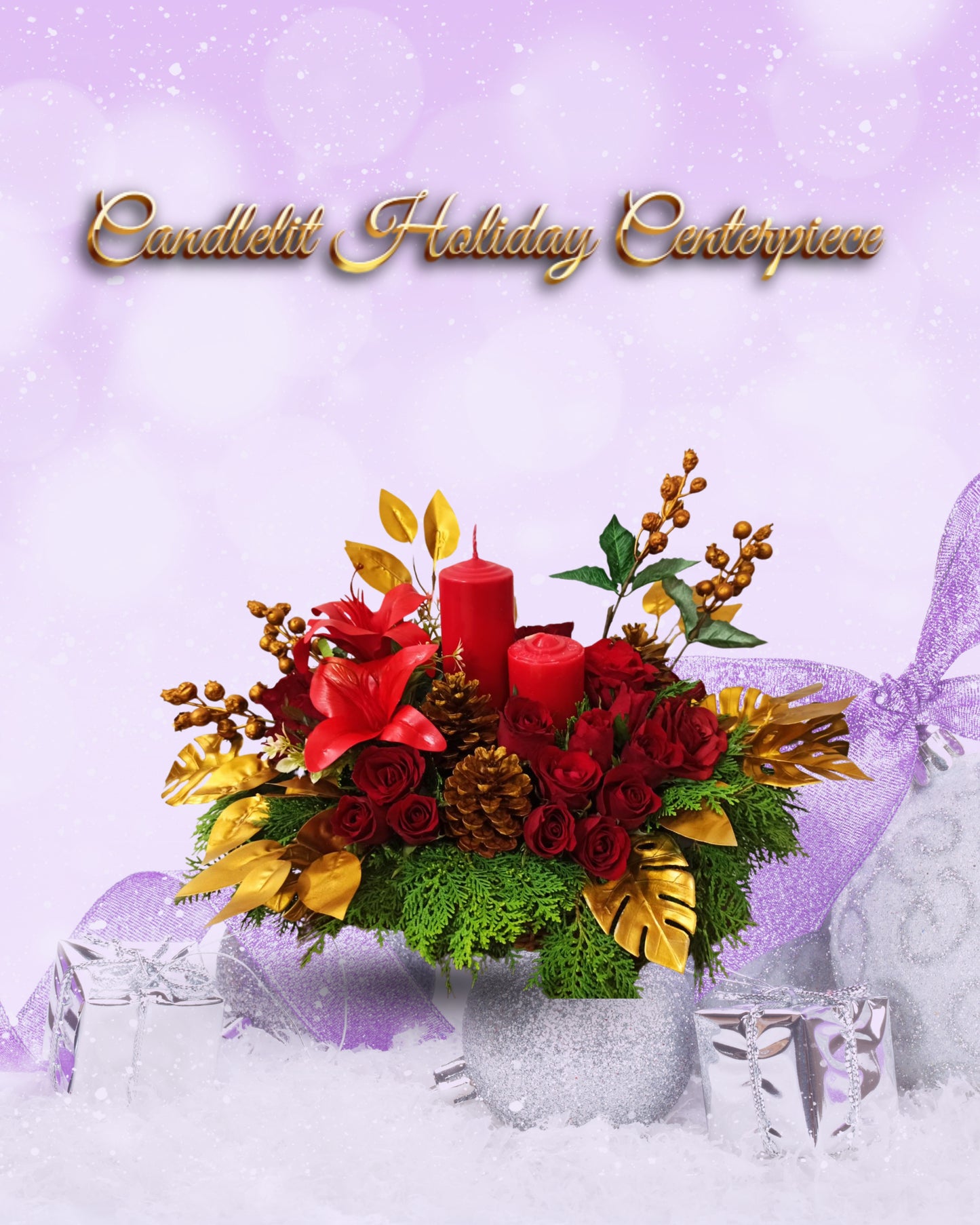 Candlelit Holiday Centerpiece