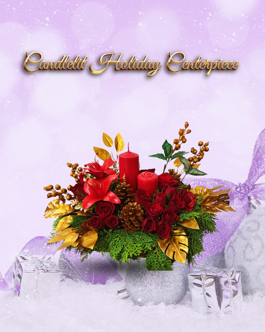 Candlelit Holiday Centerpiece