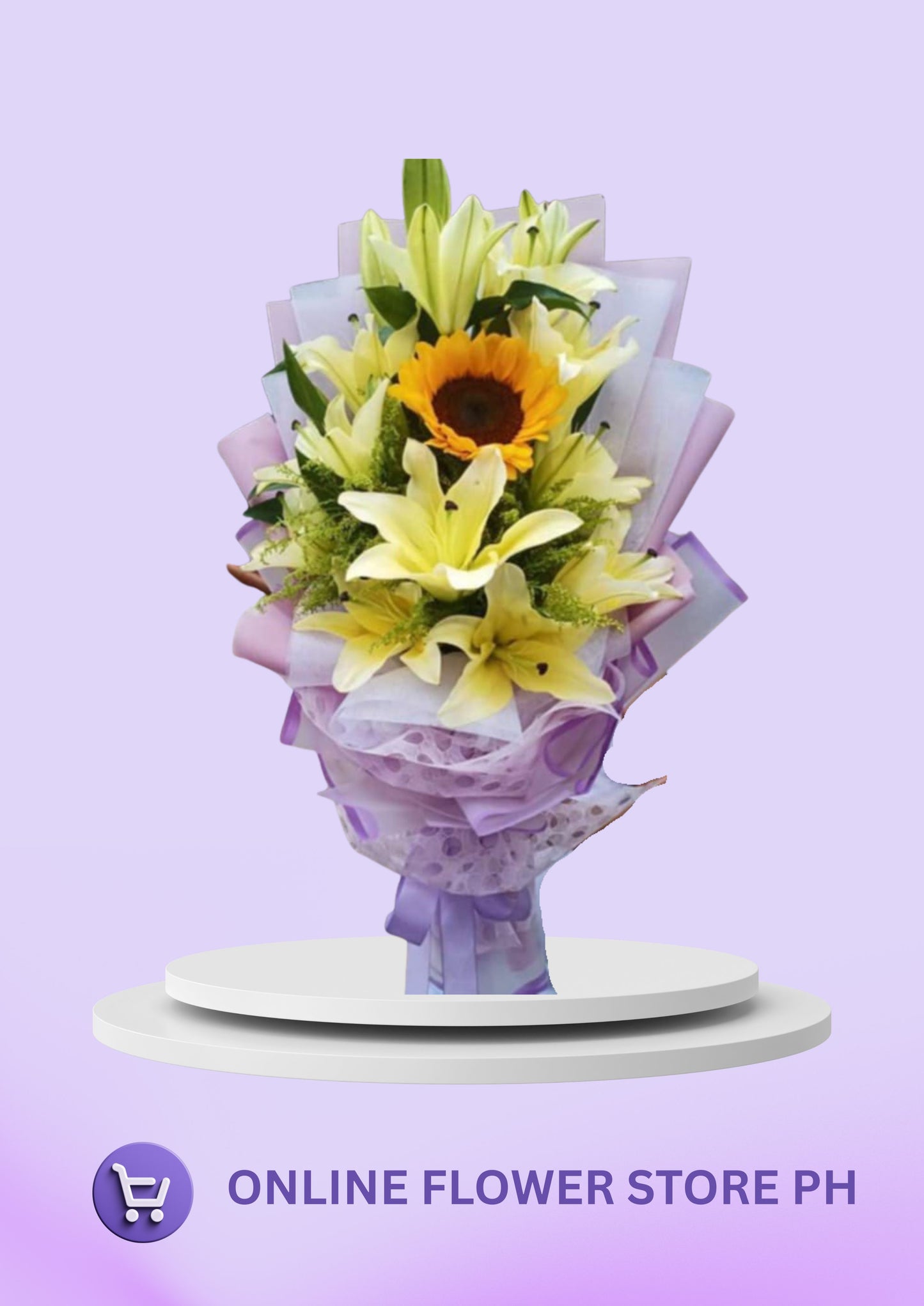 CB-  5 stems Stargazer & Sunflower Bouquet
