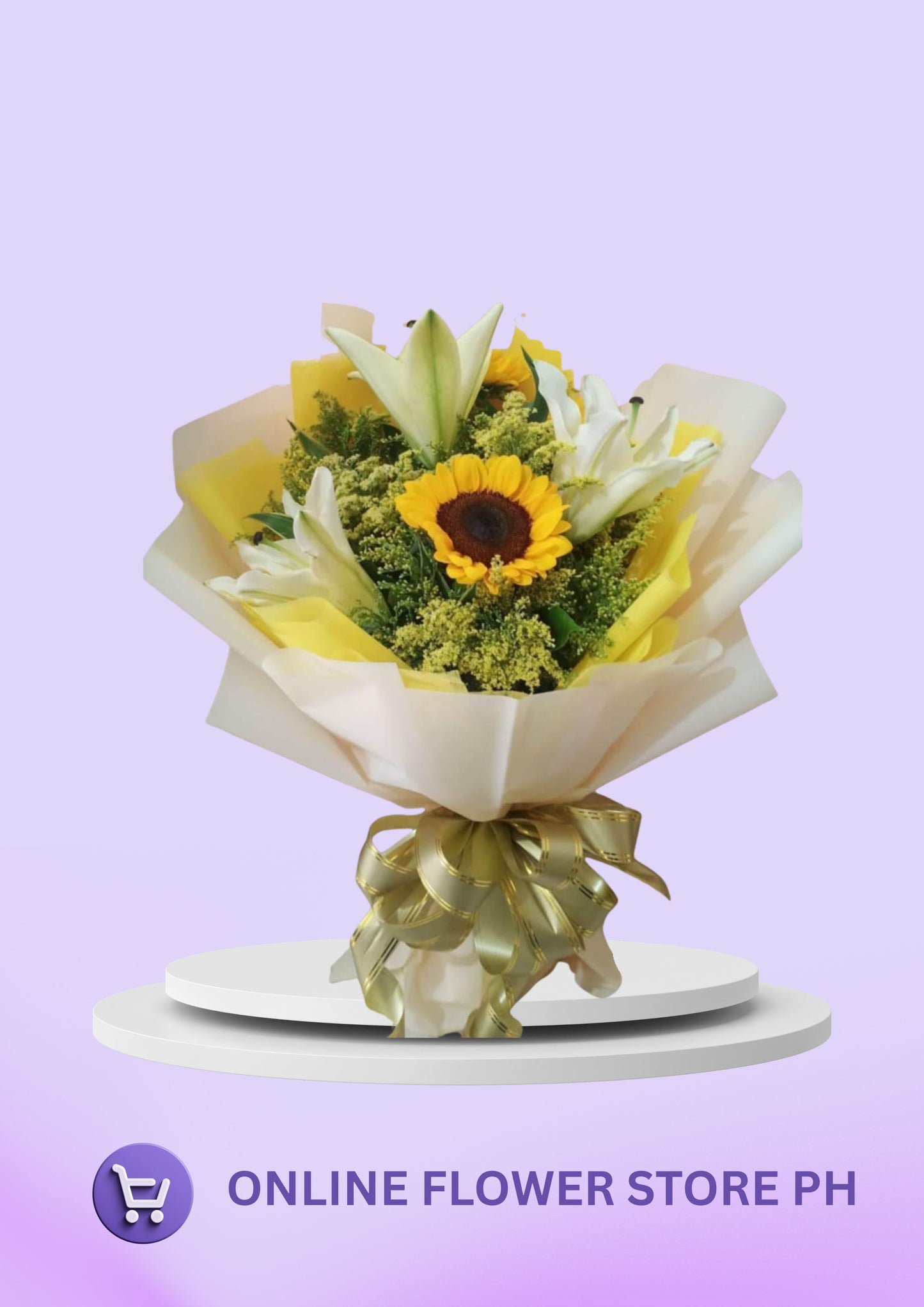 CB- 1 stem Sunflower & Lilies Bouquet