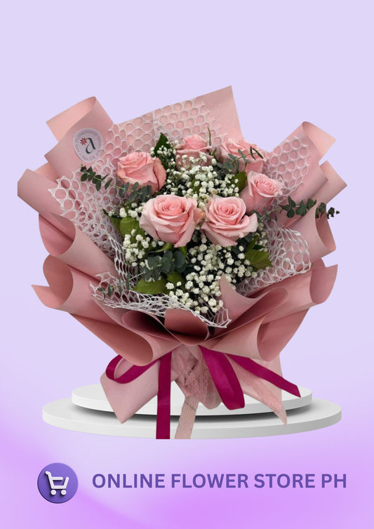 D- 6 stems Luxury Ecuadorian Roses